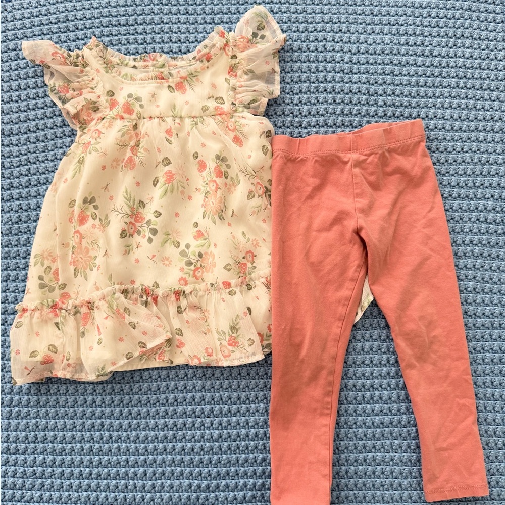 Cupcakes & Cashmere Floral Dress with Pink Accents